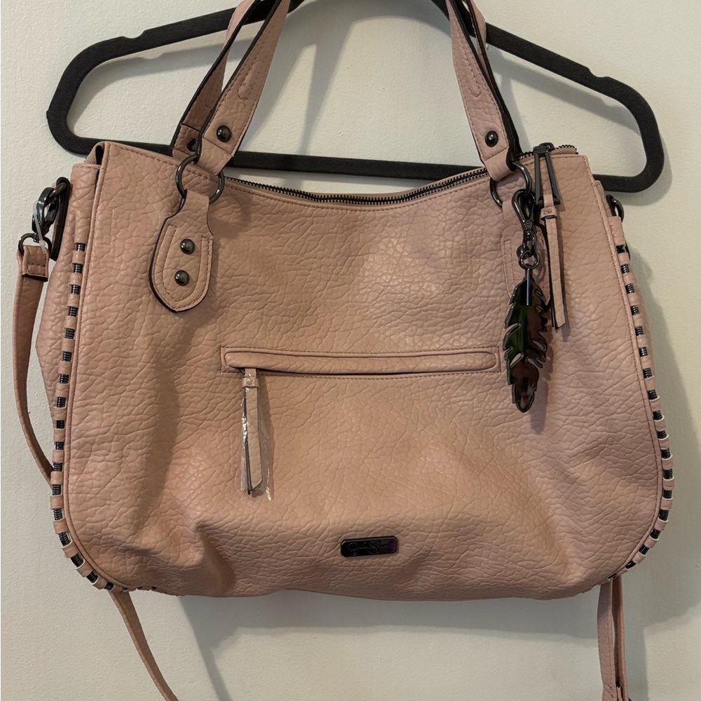 Jessica Simpson pink, leather handbag New, never worn